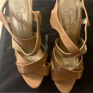 Women’s Jessica Simpson pumps.  Size 8, beige.  Barely worn.
